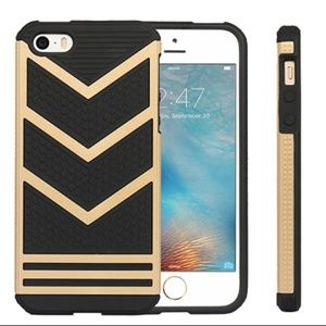 iPhone SE Gold & Black Case. NWT.
